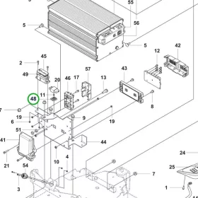 Husqvarna biztosíték klip R 112iC, RC 318T, FM 410i riderhez robbantott ábra