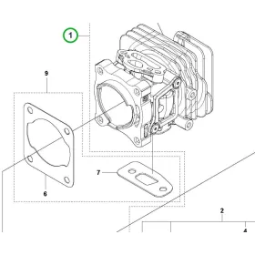 Husqvarna henger T525 láncfűrészhez robbantott ábra