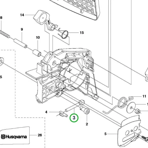 Husqvarna láncfék csavar T435, T540 XP Mark III láncfűrészhez robbantott ábra