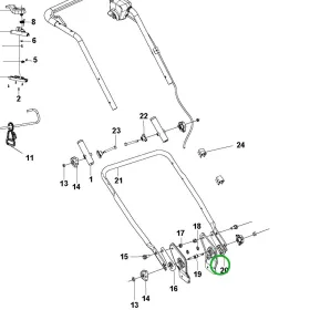 Husqvarna tartó bal LC 141C, LC 141i, LC 141iV, LC 140 fűnyíróhoz robbantott ábra