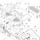Husqvarna pedálegység lemez P 520D, P 525D, P 525DX riderhez robbantott ábra