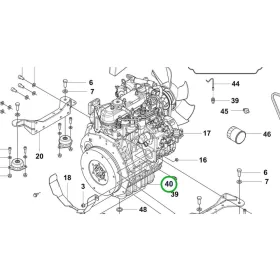 Husqvarna olajteknő P 525D, P 525DX riderhez robbantott ábra
