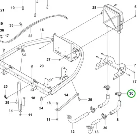 Husqvarna bilincs komplett P 524X, R 318X riderhez robbantott ábra