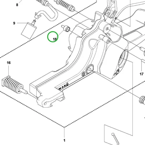 Husqvarna tank levegőztető 365, 372 XP, 435, 545 láncfűrészhez robbantott ábra