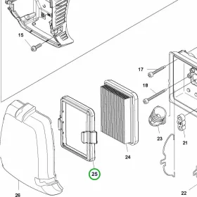 Husqvarna légszűrő rögzítő keret 545RXT fűkaszához robbantott ábra