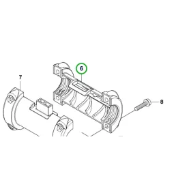 Husqvarna szorítóidom jobb 28 mm szürke 535RXT fűkaszához robbantott ábra