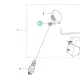 Husqvarna gyertyapipa érintkező rugó 555RXT, 555FXT fűkaszához robbantott ábra