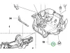 Husqvarna forgattyúház tartó 565, 572 XP, 572 XPG láncfűrészhez robbantott ábra