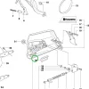 Husqvarna láncvédő 365, 372 XP, 572 XP, 576 XP láncfűrészhez robbantott ábra