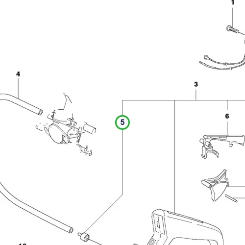 Husqvarna üzemanyagtartály lezáró 346 XP, 353 láncfűrészhez robbantott ábra