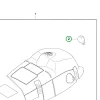 Husqvarna fedél hengerburkolathoz 346 XP, 353 láncfűrészhez robbantott ábra