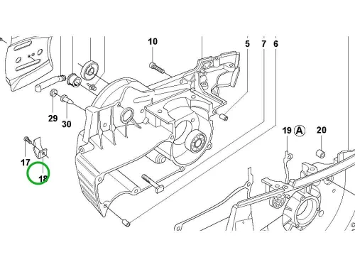 Husqvarna láncfogó 257, 261, 262 XP, 372 XP láncfűrészhez robbantott ábra