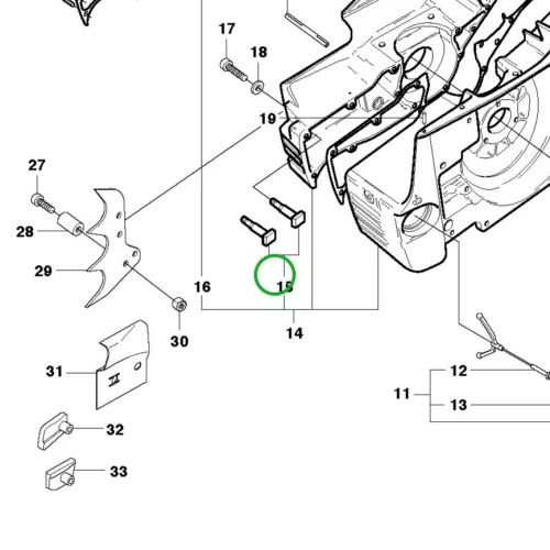 Husqvarna tőcsavar M8x40 266, 268, 272 XP, 281 láncfűrészhez robbantott ábra