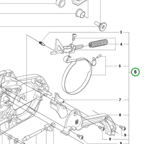 Husqvarna kuplungfedél 550 XP Mark II, 560 XP Mark II láncfűrészhez robbantott ábra