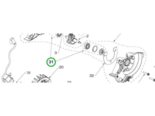 Husqvarna tömítéskészlet 129C, 129LK szegélyvágóhoz robbantott ábra