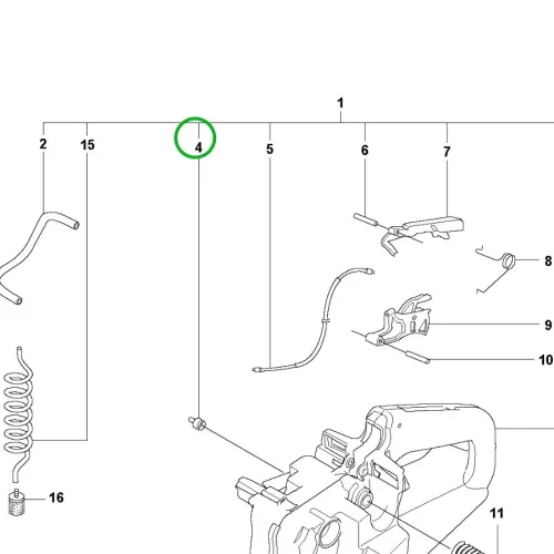 Husqvarna tank levegőztető szelep 242, 246, 254, 257 láncfűrészhez robbantott ábra