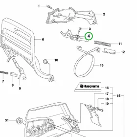 Husqvarna könyökcsatlakozó 365, 372 XP láncfűrészhez robbantott ábra