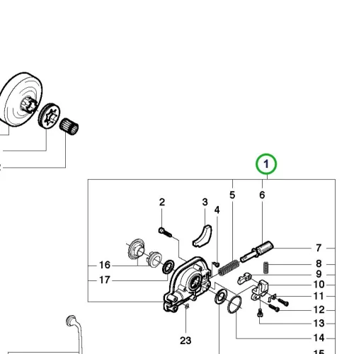 Husqvarna olajpumpa komplett 3120 XP láncfűrészhez robbantott ábra