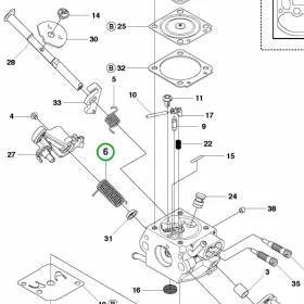 Husqvarna karburátor rugó 6. pozíció 445 II, 450 II láncfűrészhez robbantott ábra