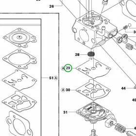 Husqvarna karburátor szivattyú membrán 455, 460 Rancher láncfűrészhez robbantott ábra