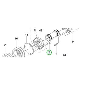 Husqvarna PTO csavar P 525DX, P 520DX riderhez robbantott ábra