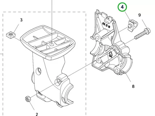 Husqvarna kábelbilincs 135R, 535RX, 535RXT fűkaszához robbantott ábra