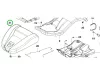 Husqvarna egységfedél P 524, R 422Ts AWD riderhez robbantott ábra