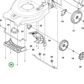 Husqvarna csavar T50x16 LC 247i, LC 347iVX, LC 353iVX fűnyíróhoz robbantott ábra