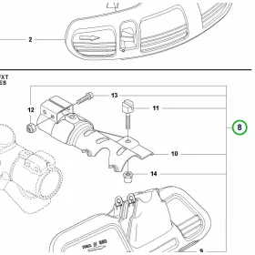 Husqvarna késvédő adapterrel 555FXT tisztítófűrészhez robbantott ábra