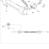 Husqvarna gázbowden komplett 525LK szegélyvágóhoz robbantott ábra
