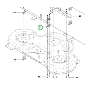 Husqvarna hátsó keresztrúd Combi 122 R 422Ts, P 524EFI riderhez robbantott ábra