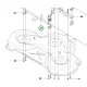 Husqvarna hátsó keresztrúd Combi 122 R 422Ts, P 524EFI riderhez robbantott ábra
