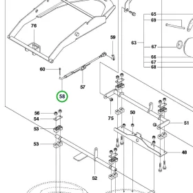 Husqvarna hátsó párhuzamos rúd Combi 122 R 422Ts, P 524EFI riderhez robbantott ábra