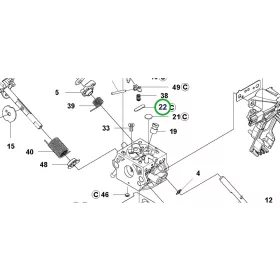 Husqvarna karburátor csatlakozó 550 XP, 545, 460 Rancher láncfűrészhez robbantott ábra