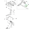 Husqvarna mulcsozó fűnyírókés 53 cm LC 353V, LC 353VE fűnyíróhoz robbantott ábra