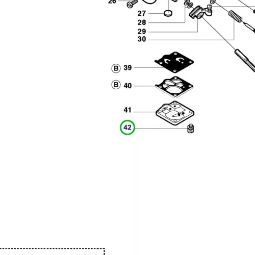 Husqvarna karburátor csavar 365, 372 XP, 3120 XP, 390 XP láncfűrészhez robbantott ábra