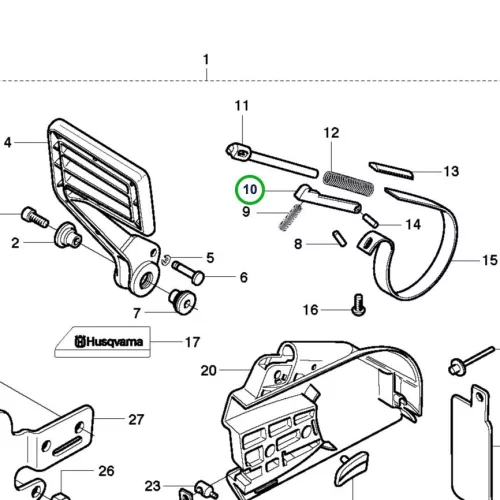 Husqvarna rögzítőelem 3120 XP láncfűrészhez robbantott ábra