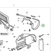 Husqvarna láncfék fékszalag 3120 XP láncfűrészhez robbantott ábra