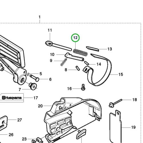 Husqvarna láncfék rugó 3120 XP láncfűrészhez robbantott ábra