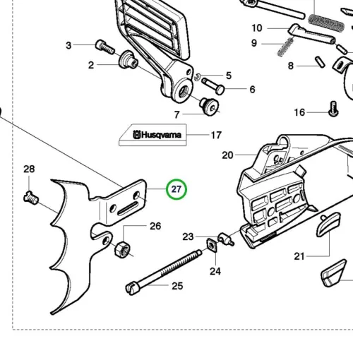 Husqvarna rönktámasz 3120 XP láncfűrészhez robbantott ábra