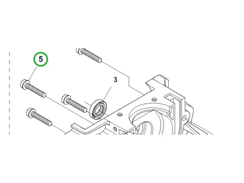 Husqvarna forgattyúház csavar M5x30 135R, 535RX, 545RX fűkaszához robbantott ábra