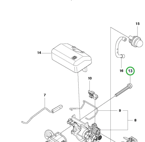Husqvarna szűrőház csavar 435 II, 440 II láncfűrészhez robbantott ábra