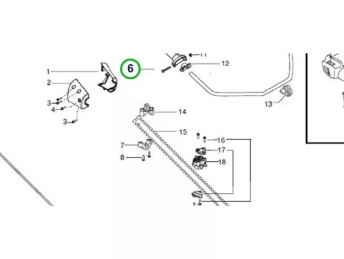 Husqvarna peremes imbuszcsavar M5x45 129R, 135R, 535RX fűkaszához robbantott ábra