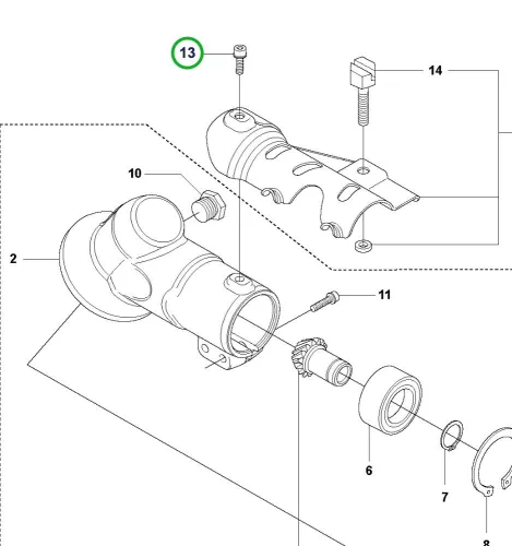 Husqvarna imbuszcsavar M5x10 szöghajtóműhöz 555RXT fűkaszához robbantott ábra