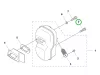 Husqvarna imbuszcsavar M5x20 kipufogódobhoz 545RX, 545FR fűkaszához robbantott ábra