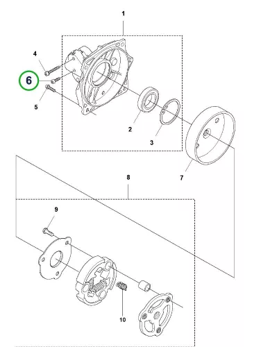 Husqvarna imbuszcsavar M5x12 kuplung 545RX, 545FR, 545RXT fűkaszához robbantott ábra