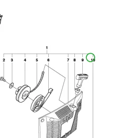 Husqvarna hengerfedélcsavar 3120 XP, 395 XP láncfűrészhez robbantott ábra