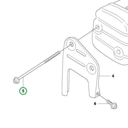 Husqvarna kipufogócsavar 346 XP, 353 láncfűrészhez robbantott ábra