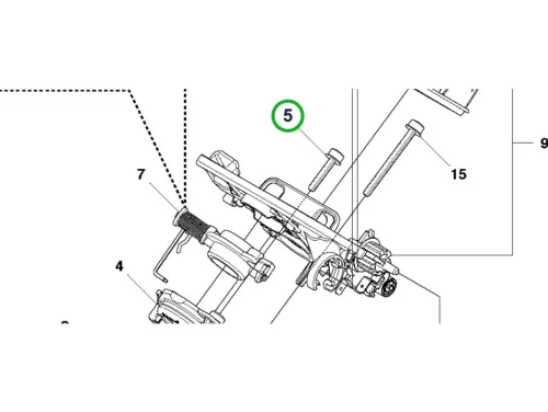 Husqvarna karburátor rögzítő csavar 445 II, 450 II láncfűrészhez robbantott ábra