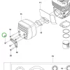 Husqvarna csavar K 760 II, K 970, K 1270, K 1270 R vágógéphez robbantott ábra